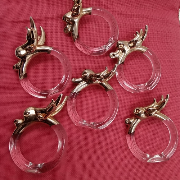 NAPKIN RINGS,REINDEER, PIER 1. - Picture 2 of 3